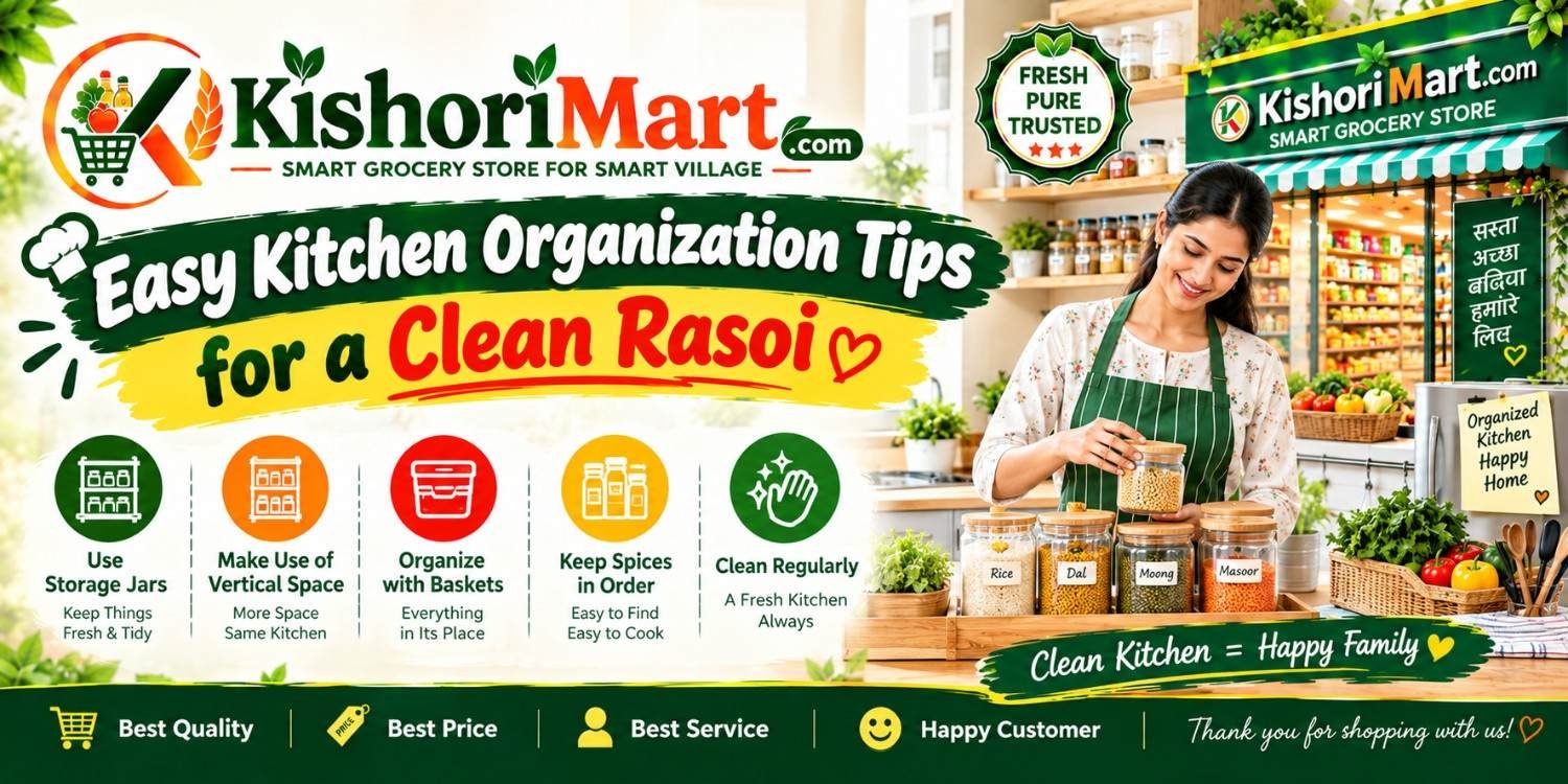Easy Kitchen Organization Tips for a Clean Rasoi