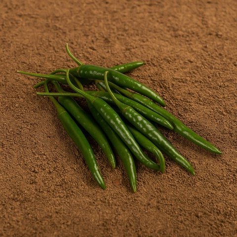 Organically Grown Chilli (Hari Mirch)