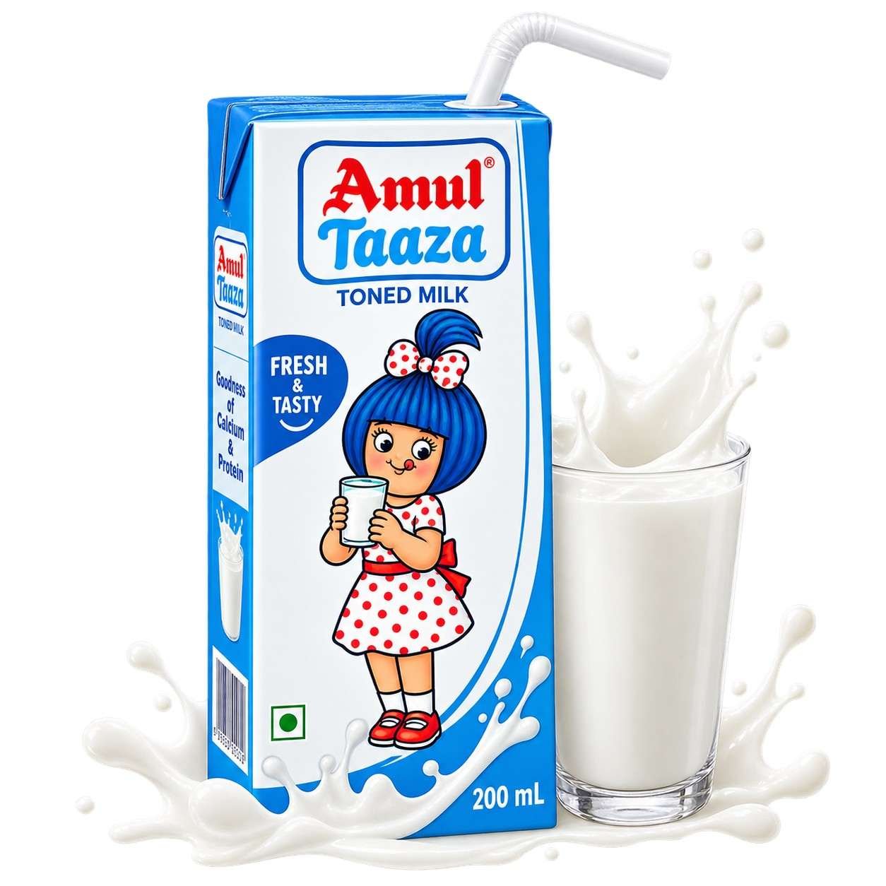 Amul Taaza Homogenised Toned Milk