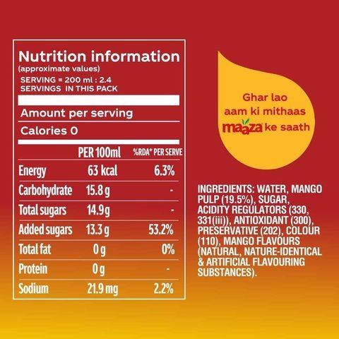 Maaza Mango Drink 600 ml