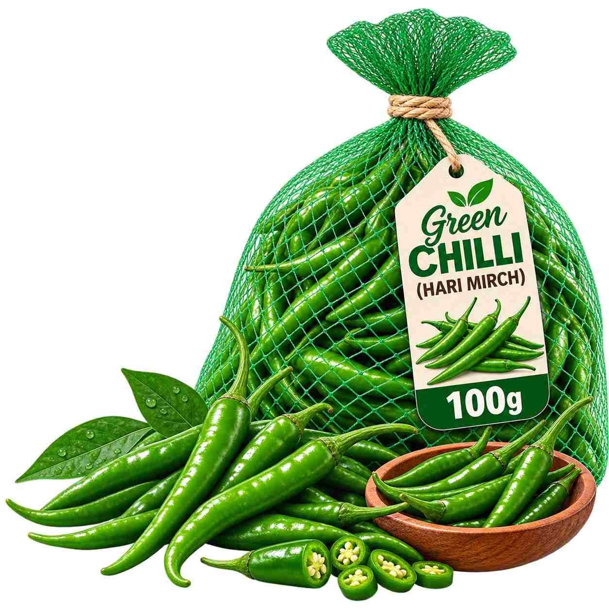 Organically Grown Chilli (Hari Mirch)