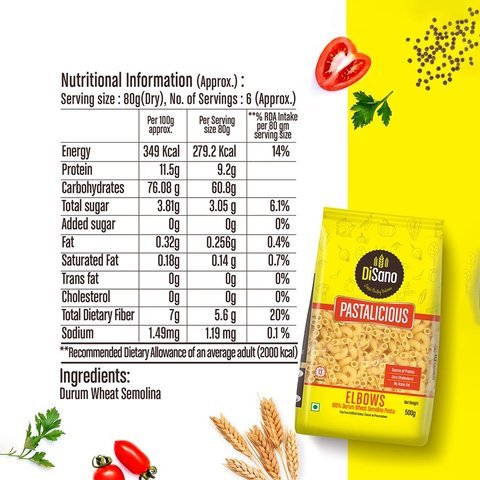 Disano Elbow Pasta (100 % Durum Wheat)
