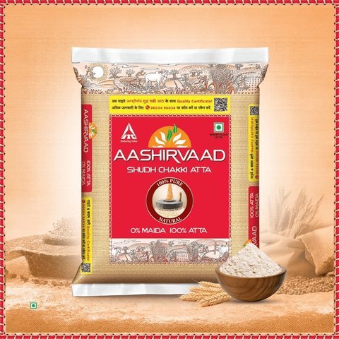 Aashirvaad Shudh Chakki Atta (100% Atta, 0% Maida, 5 Kg)